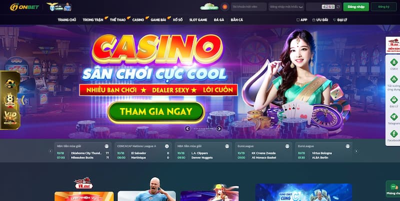 Game bài casino hấp dẫn tỷ lệ cược cao tại nhà cái Onbet